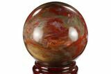 Colorful Petrified Wood Sphere - Madagascar #133831-1